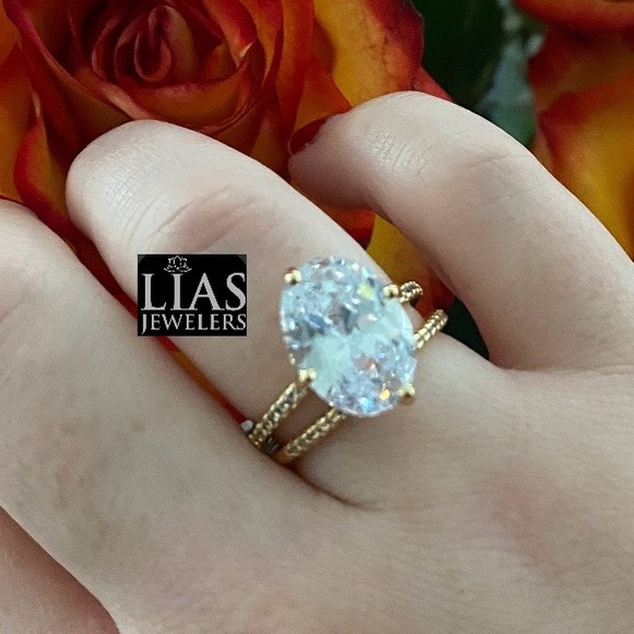 New 18k yellow gold wedding ring set - Picture 4 of 5